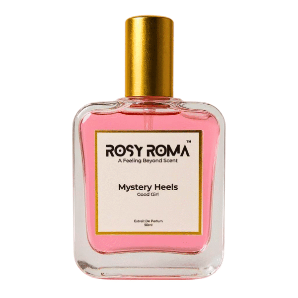 Rosy-Roma Mystery Heels | Good Girl | Sweet & Floral Gourmand | Unisex Extrait De Parfum | Long-Lasting Luxury Spray | 50ml